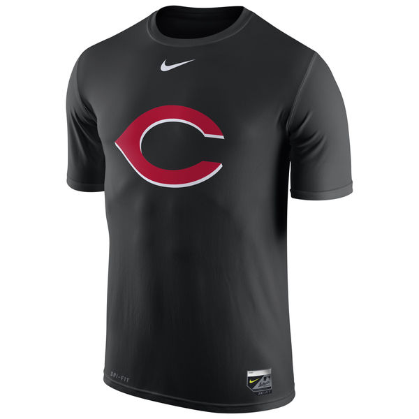 MLB Men Cincinnati Reds Nike Authentic Collection Legend Logo 1.5 Performance TShirt Black